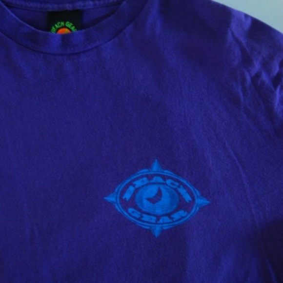 Surf T-shirt Surfer Tee Beach Wear 90s Vintage - Picture 3 of 4